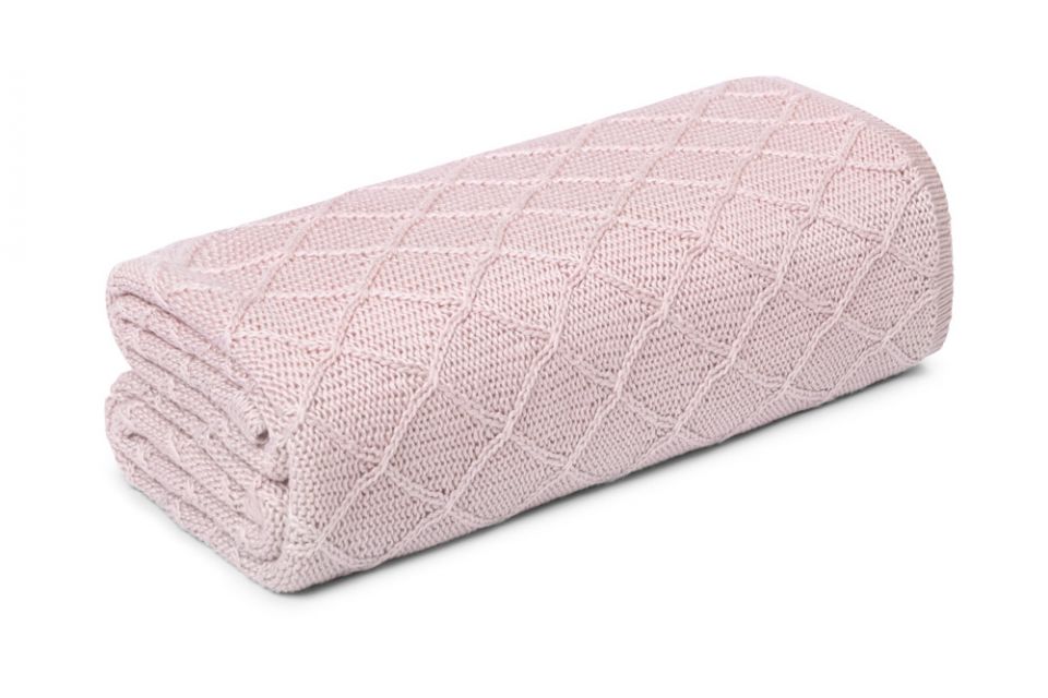 My Memi, Lekki kocyk  otulacz 90x90  wafer pale pink My Memi, Lekki kocyk  otulacz 90x90  wafer pale pink