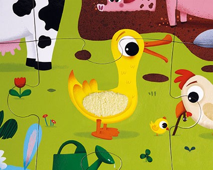 Janod, Puzzle sensoryczne 20 elementów Farma Janod, Puzzle sensoryczne 20 elementów Farma