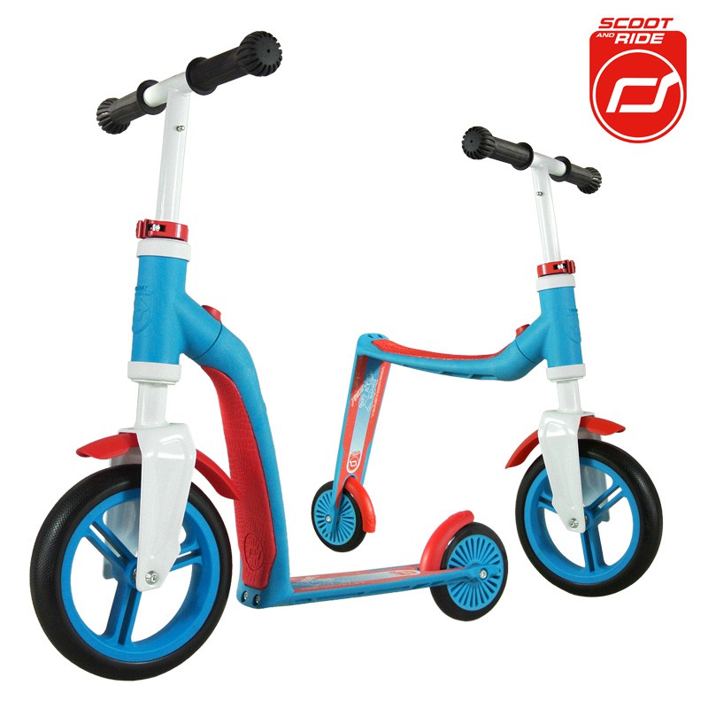 Scoot&Ride, highwaybaby 2w1 hulajnoga i rowerek Blue, Scootandride