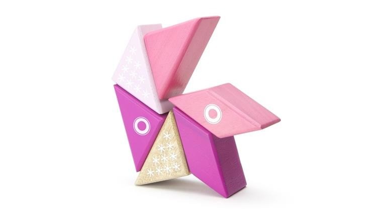 Tegu, Drewniane klocki magnetyczne TRAVEL PALS 6szt Kot