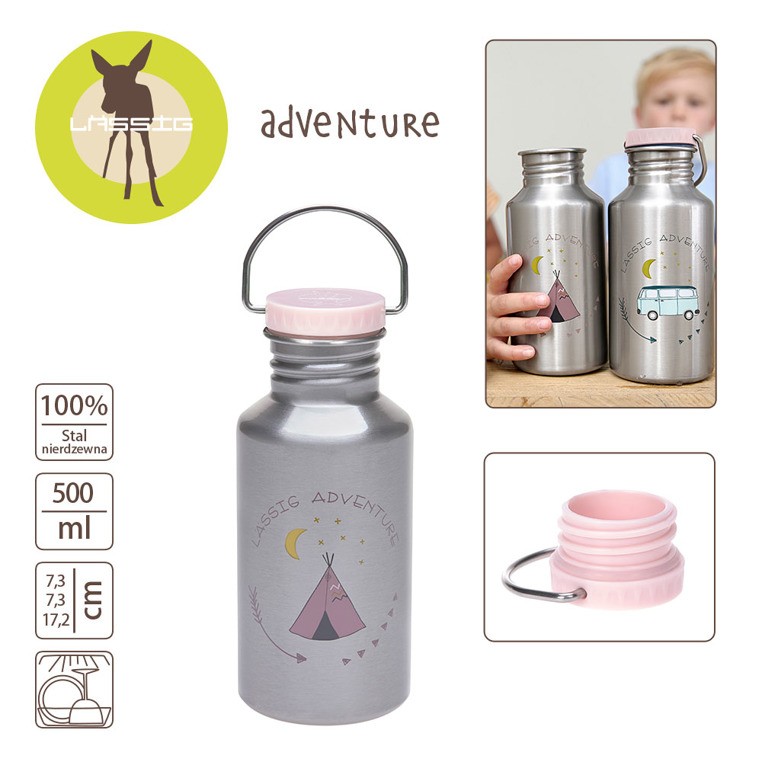 Lassig, Bidon ze stali nierdzewnej Adventure Tipi