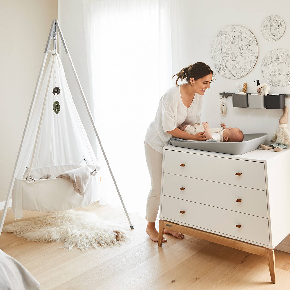 Leander, przewijak Matty perłowy szary Leander, przewijak Matty perłowy szary