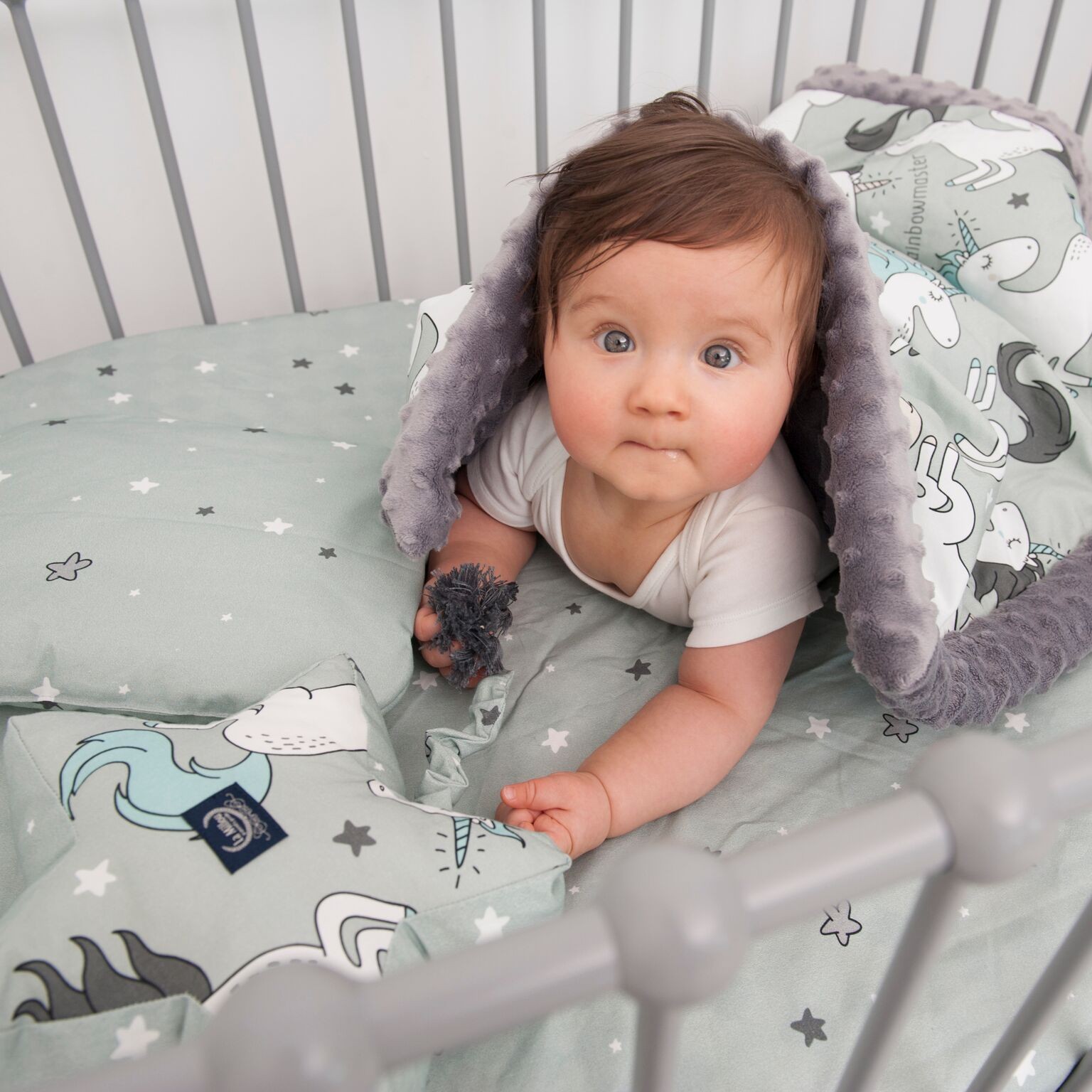 La Millou, Kocyk niemowlaka -Unicorn Rainbor Knight - Grey