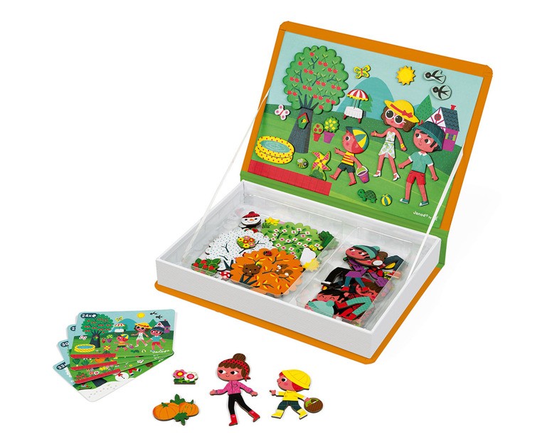 Janod, Magnetyczna układanka 4 pory roku Magnetibook Janod, Magnetyczna układanka 4 pory roku Magnetibook