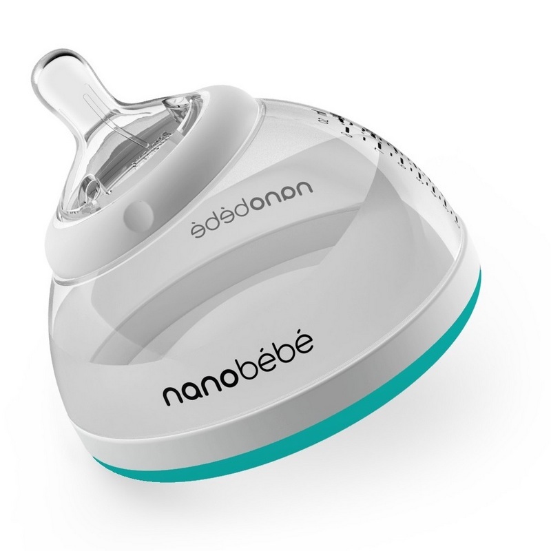 Nanobebe, Smoczek silikonowy na butelkę - szybki przepływ - 2 szt.