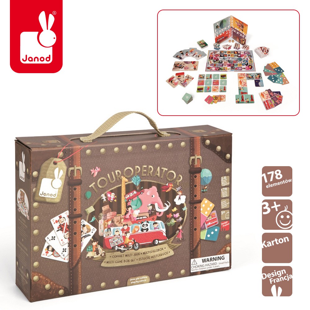 Janod, zestaw gier Touroperator, Janod, zestaw gier Touroperator,
