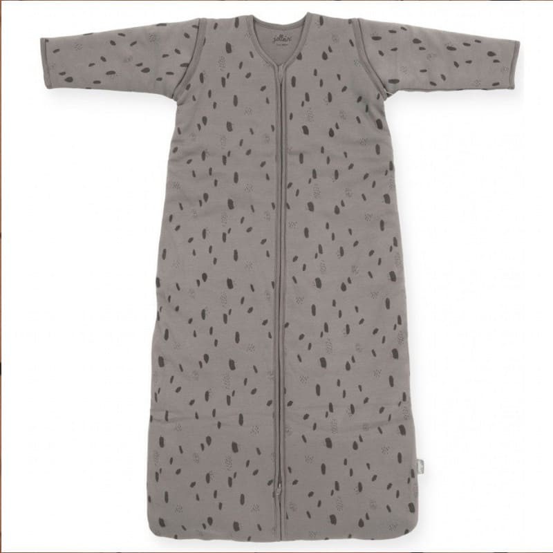 Jollein, Śpiworek niemowlęcy całoroczny 4 pory roku z odpinanymi rękawami Spot STORM GREY 110 cm