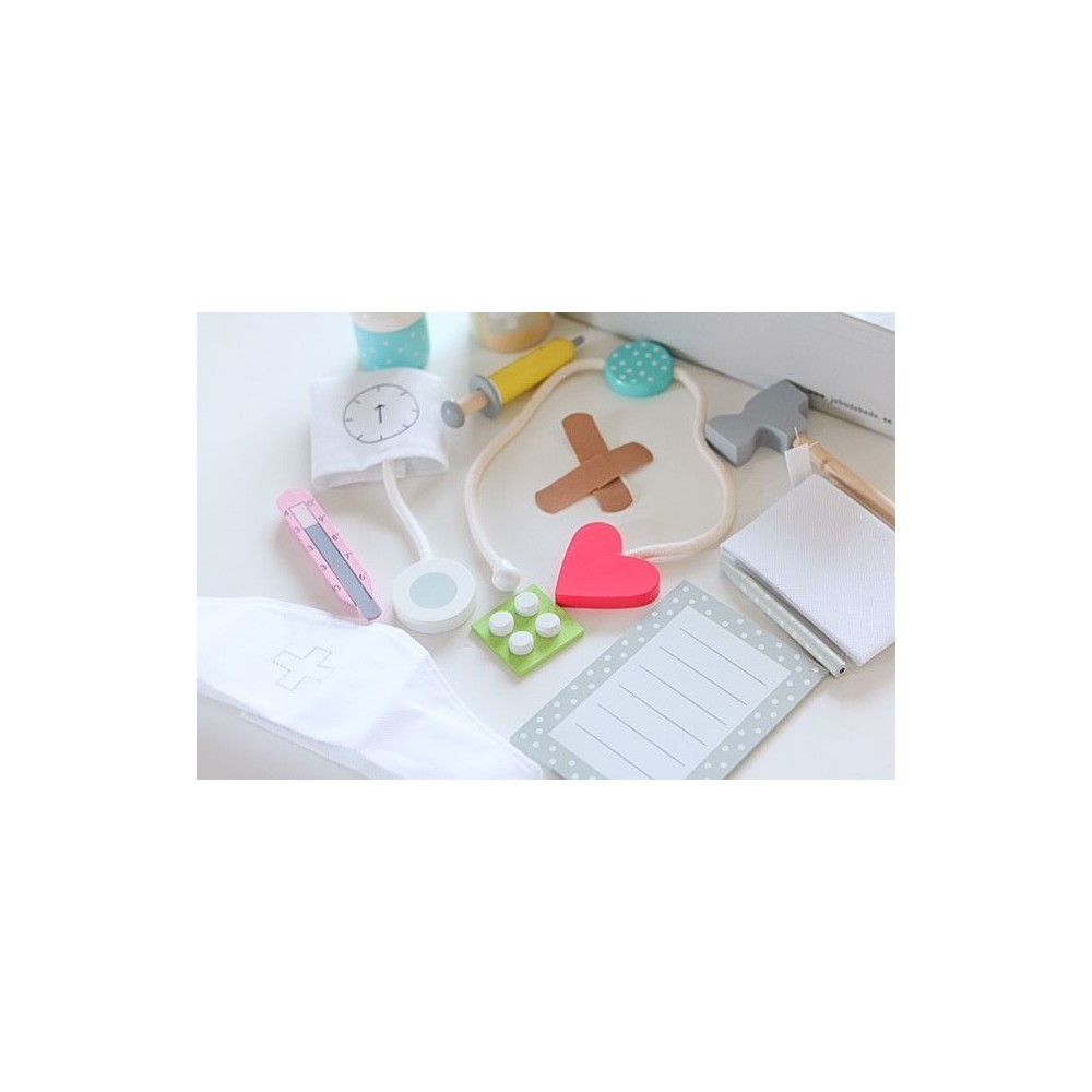 JaBaDaBaDo, Drewniany zestaw lekarski szary