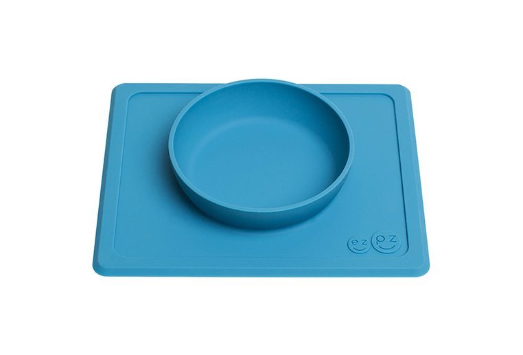 EZPZ, Silikonowa miseczka z podkładką 2w1 Mini Bowl niebieski EZPZ, Silikonowa miseczka z podkładką 2w1 Mini Bowl niebieski