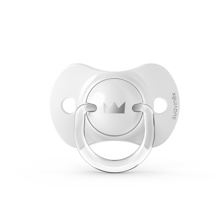 Suavinex, Smoczek fizjologiczny SX PRO Spread Joy 0-6M - szara korona