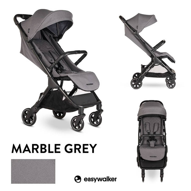 Easywalker, Jackey Kompaktowy, samoskładający się wózek spacerowy z torbą transportową Marble Grey Easywalker, Jackey Kompaktowy, samoskładający się wózek spacerowy z torbą transportową Marble Grey