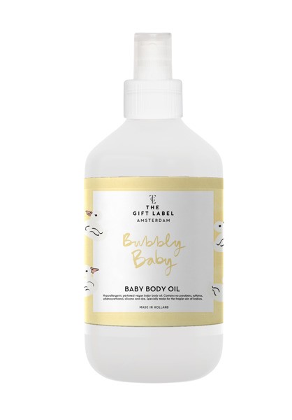 The Gift Label, Wegańska oliwka do masażu dla dzieci Bubbly Baby 250 ml The Gift Label, Wegańska oliwka do masażu dla dzieci Bubbly Baby 250 ml