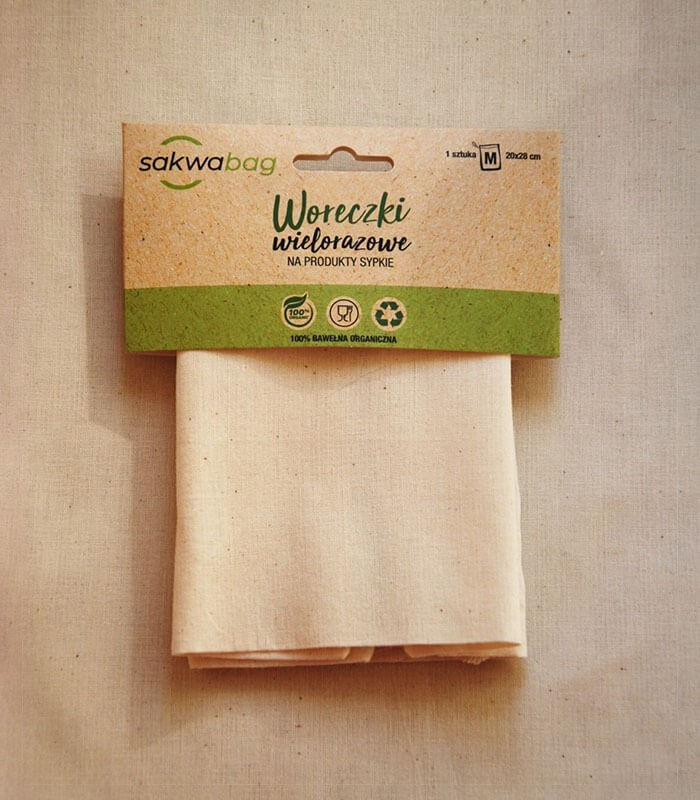 Sakwabag, Woreczek na produkty sypkie, zero waste, 20x28cm