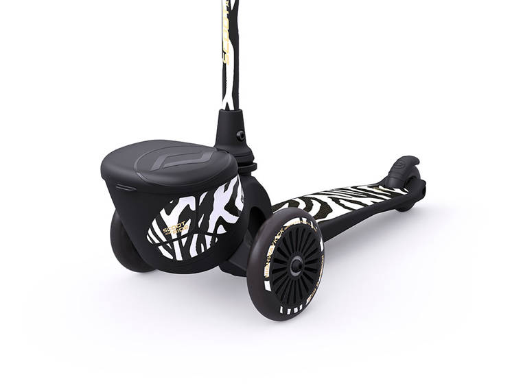 Scootandride, Highwaykick 2 Lifestyle Hulajnoga trójkołowa balansowa z zamykanym schowkiem 2+ Zebra Scootandride, Highwaykick 2 Lifestyle Hulajnoga trójkołowa balansowa z zamykanym schowkiem 2+ Zebra
