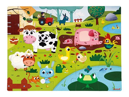 Janod, Puzzle sensoryczne 20 elementów Farma Janod, Puzzle sensoryczne 20 elementów Farma