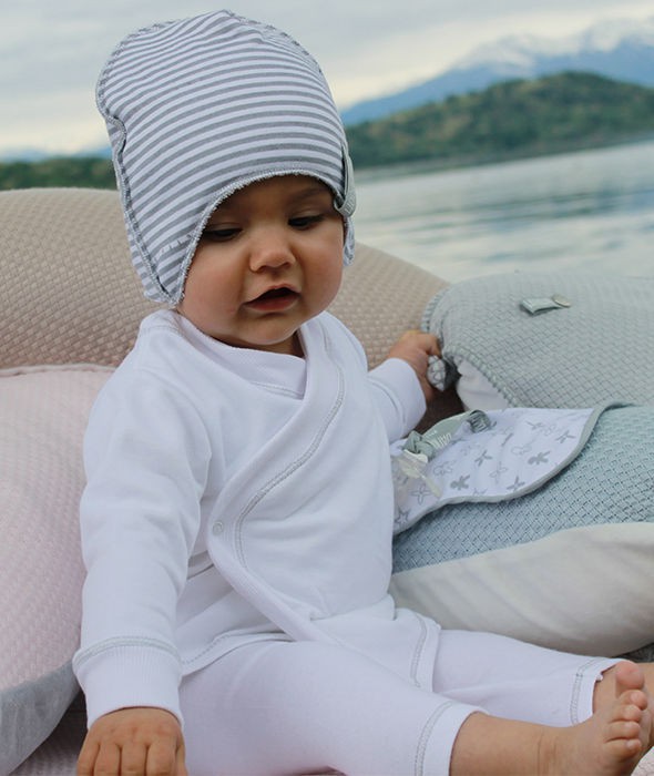 Czapeczka niemowlęca - bambus organiczny (popielata)