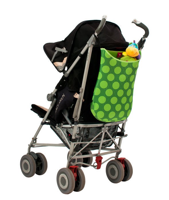 Torba na wózek z neoprenu (zielona w kropki)