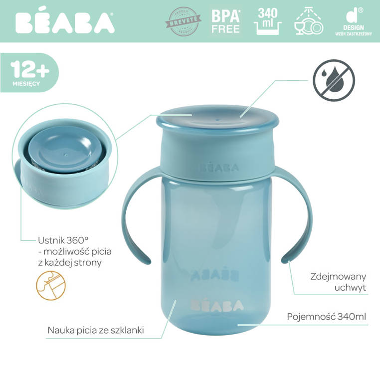 Beaba, Kubek treningowy 360° blue Beaba, Kubek treningowy 360° blue