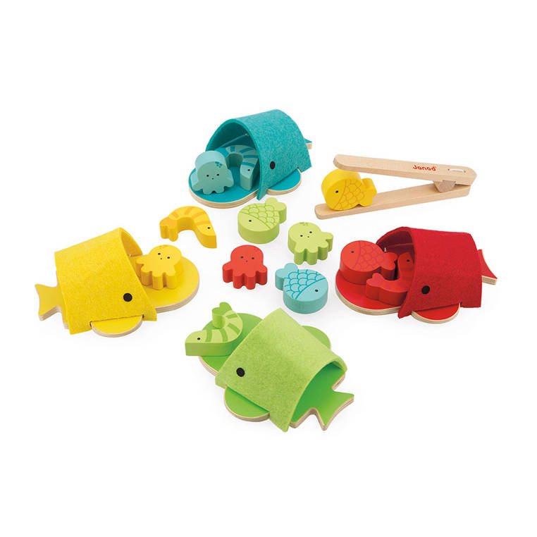 Janod, Sortowanie kolorów Wieloryby filcowe 2+