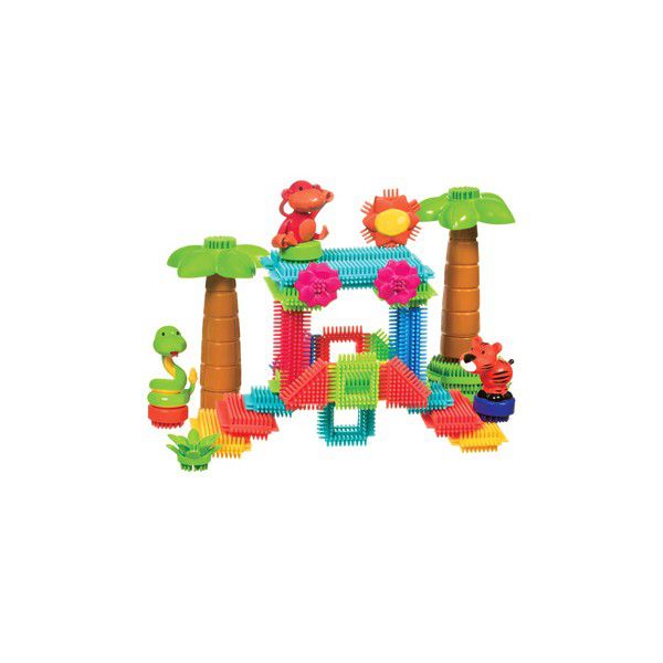 Klocki jeżyki - zestaw dżungla - 58 elementów