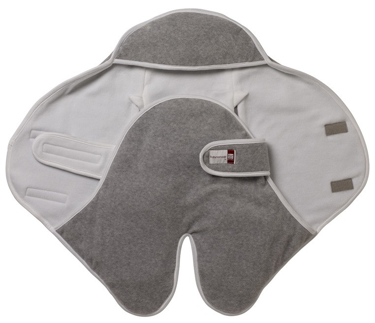 Red castle, Otulacz rożek Babynomade 0-6m Double Fleece Light grey/ White Red castle, Otulacz rożek Babynomade 0-6m Double Fleece Light grey/ White
