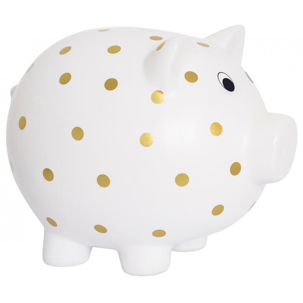 Jabadabado, Duża skarbonka świnka w złote kropki