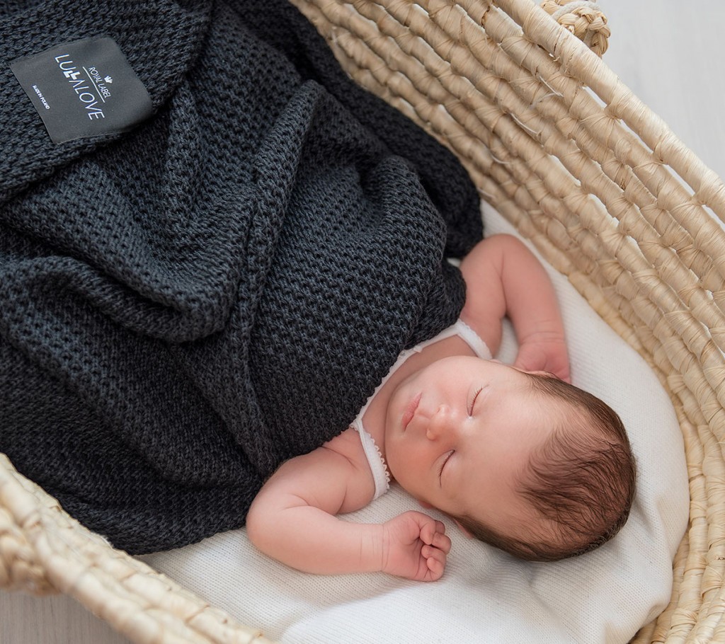 Lullalove, Bambusowy koc - czarny Lullalove, Bambusowy koc - czarny