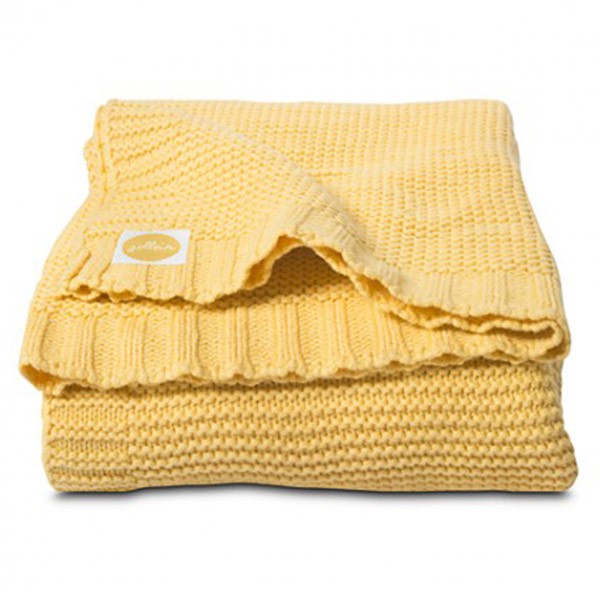 Jollein, koc tkany Funky Chunky Żółty