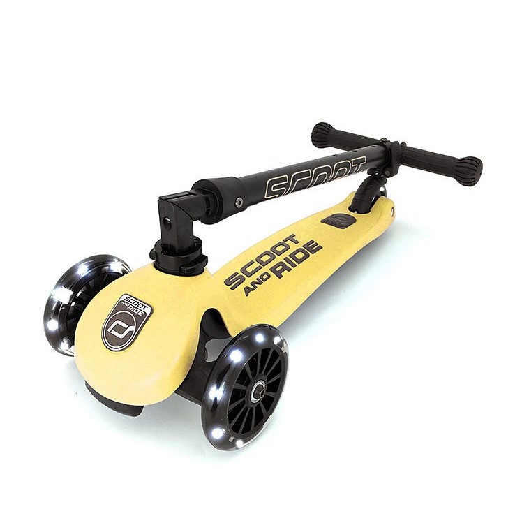 SCOOTANDRIDE Highwaykick 3 LED Hulajnoga składana ze świecącymi kółkami 3+ Lemon SCOOTANDRIDE Highwaykick 3 LED Hulajnoga składana ze świecącymi kółkami 3+ Lemon
