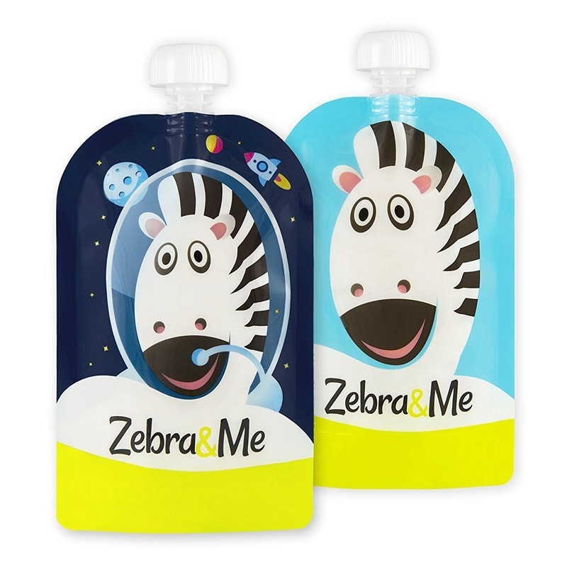 Zebra & Me, ASTRO - 2 PACK Saszetki do karmienia wielorazowe