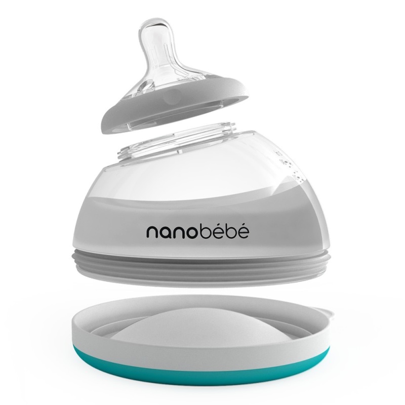 Nanobebe, Smoczek silikonowy na butelkę - szybki przepływ - 2 szt.