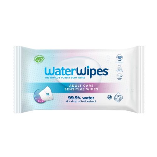 WaterWipes, BIO, Adult Care, Chusteczki nawilżane wodne XL, 30 szt.