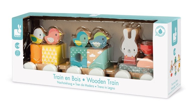 Janod, Pociąg z klockami do ciągnięcia Pure