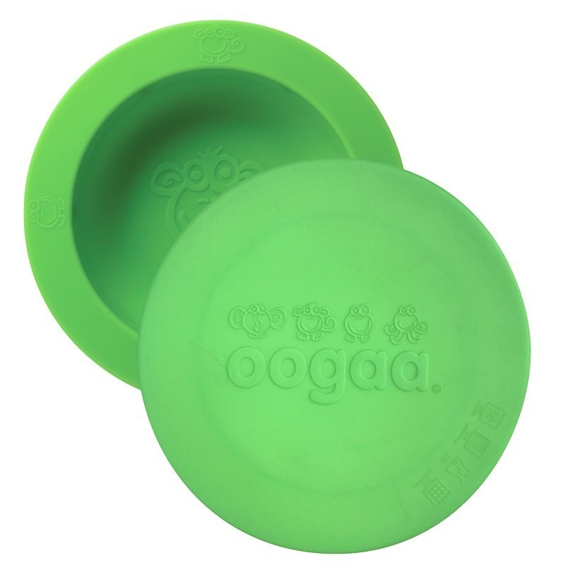Oogaa, Green Bowl & Lid silikonowa miseczka z pokrywką