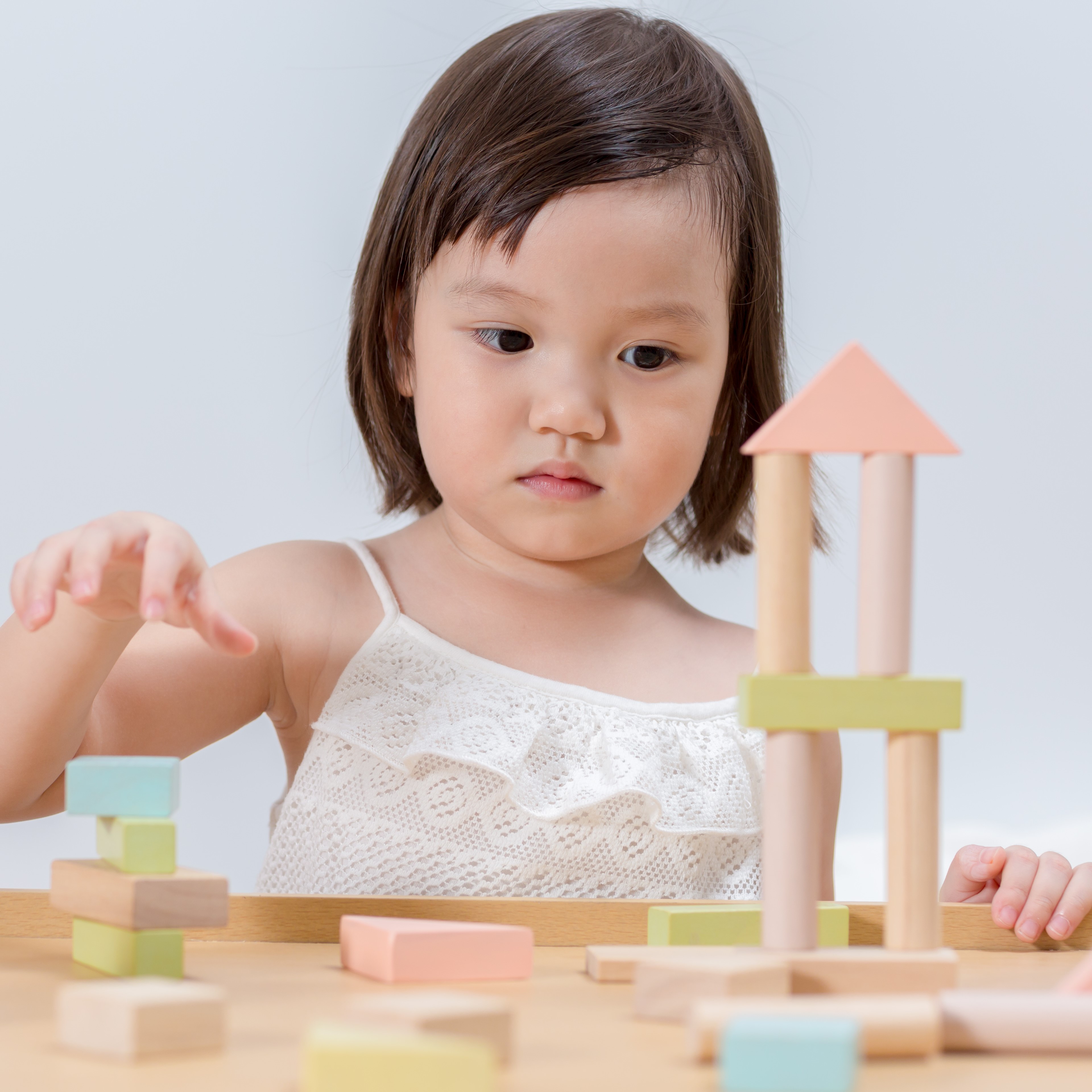 Plan Toys, Pastelowe klocki drewniane 40 szt. Plan Toys, Pastelowe klocki drewniane 40 szt.