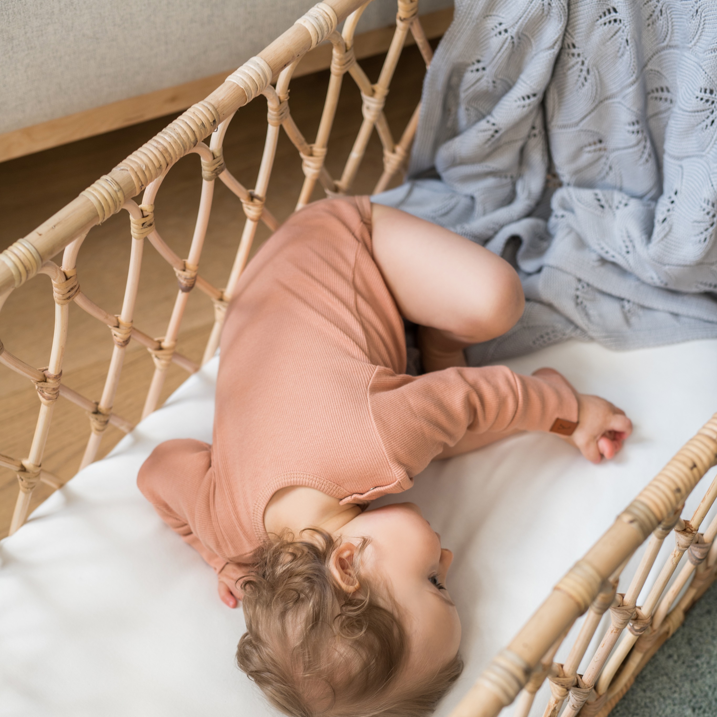 Poofi, Kocyk bambusowy Milano - jasny szary