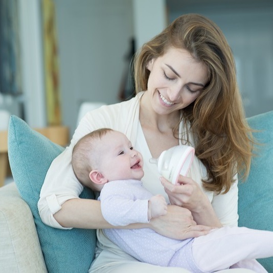 Nanobebe, Smoczek silikonowy na butelkę - szybki przepływ - 2 szt.
