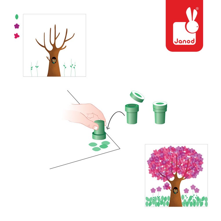 Janod, Zestaw artystyczny Stempelki Zwierzęta