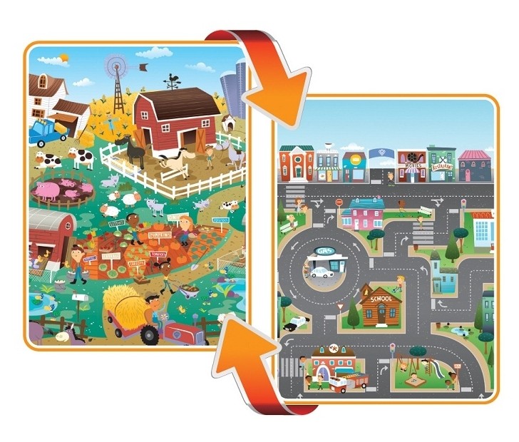 Duża dwustronna mata piankowa playmat farma Duża dwustronna mata piankowa playmat farma