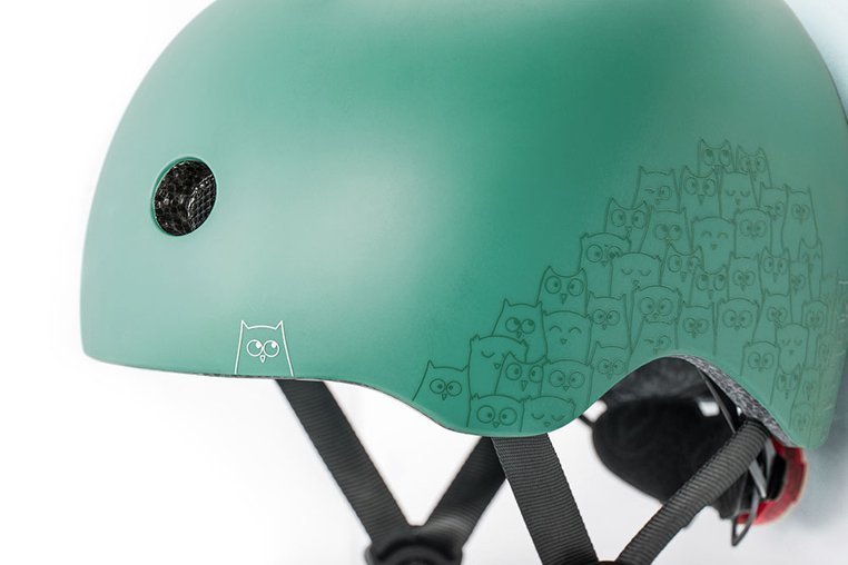 Scootandride, Kask z odblaskami XXS-S dla dzieci 1-5 lat Forest Owl