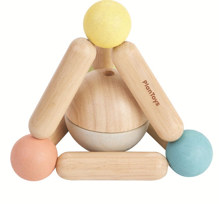 Plan Toys, Pastelowa grzechotka piramidka Plan Toys, Pastelowa grzechotka piramidka