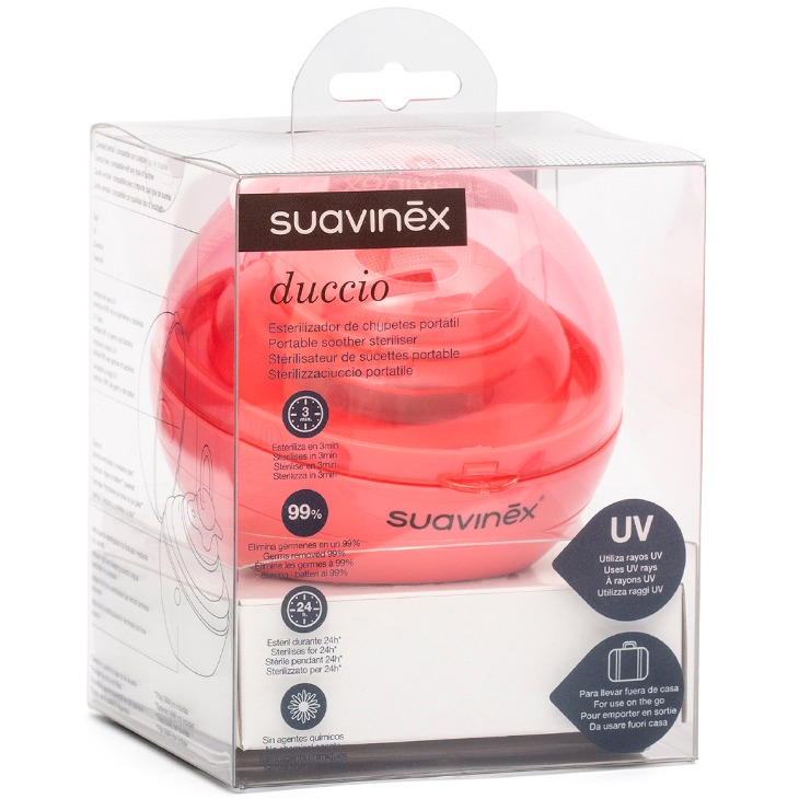 Suavinex, Sterylizator smoczków UV - różowy Suavinex, Sterylizator smoczków UV - różowy