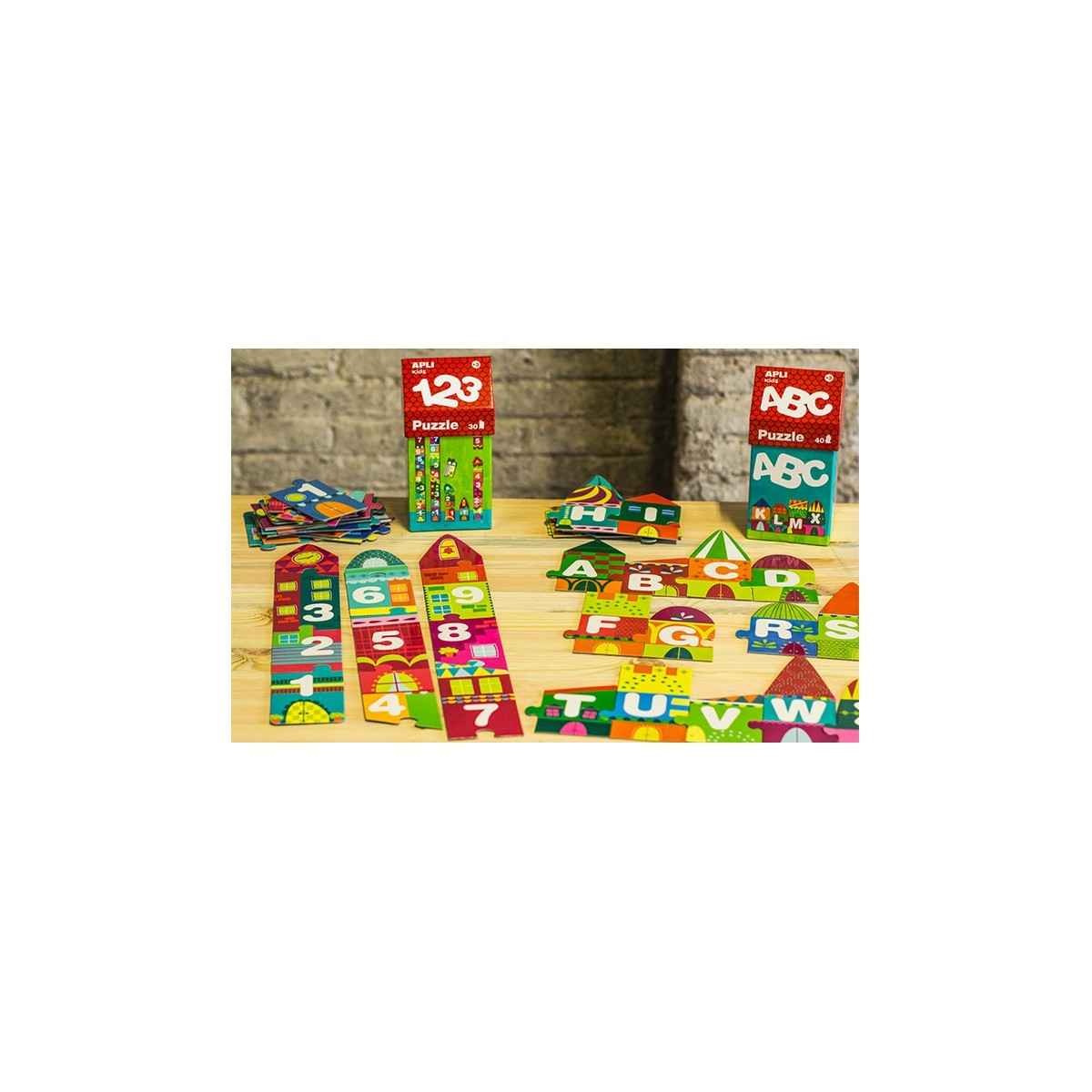 Apli Kids, Puzzle w kartonowym domku - Litery 3+ Apli Kids, Puzzle w kartonowym domku - Litery 3+