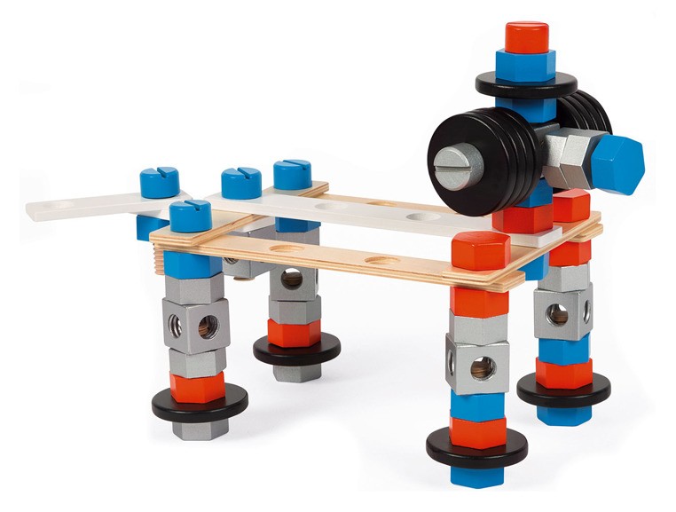 Janod, Zestaw konstruktora 100 elementów Brico ‘Kids kolekcja 2018