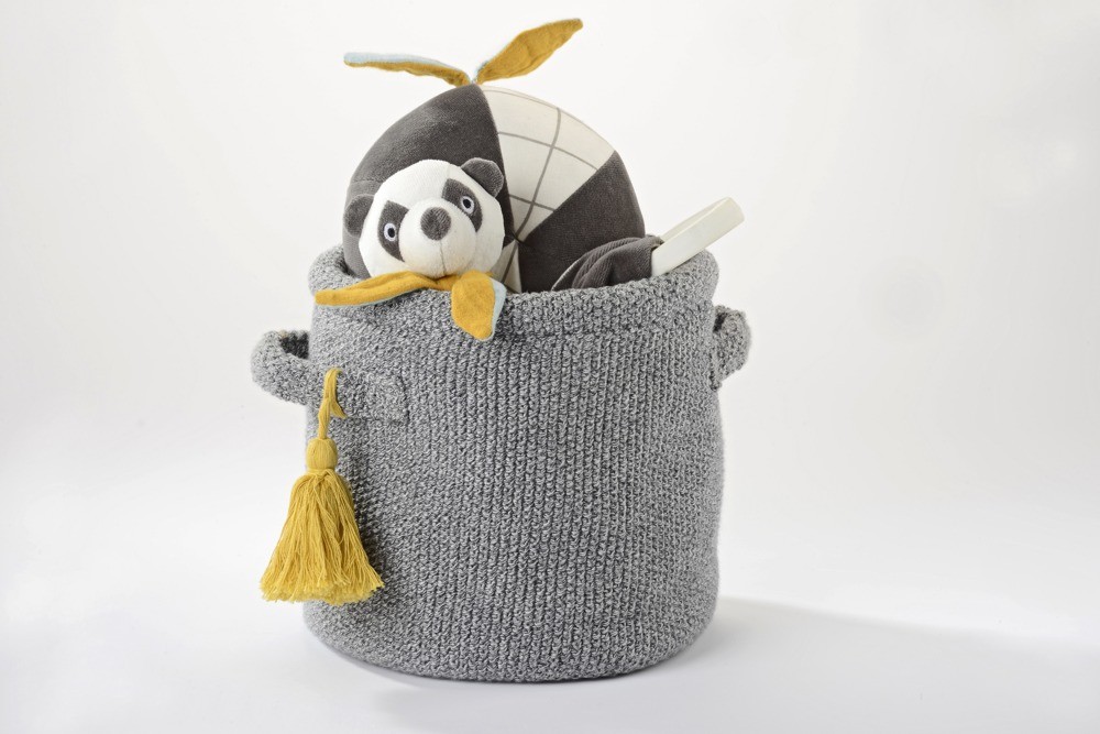 Kikadu, Kosze na dziecięce akcesoria, Panda, 3 szt. Kikadu, Kosze na dziecięce akcesoria, Panda, 3 szt.