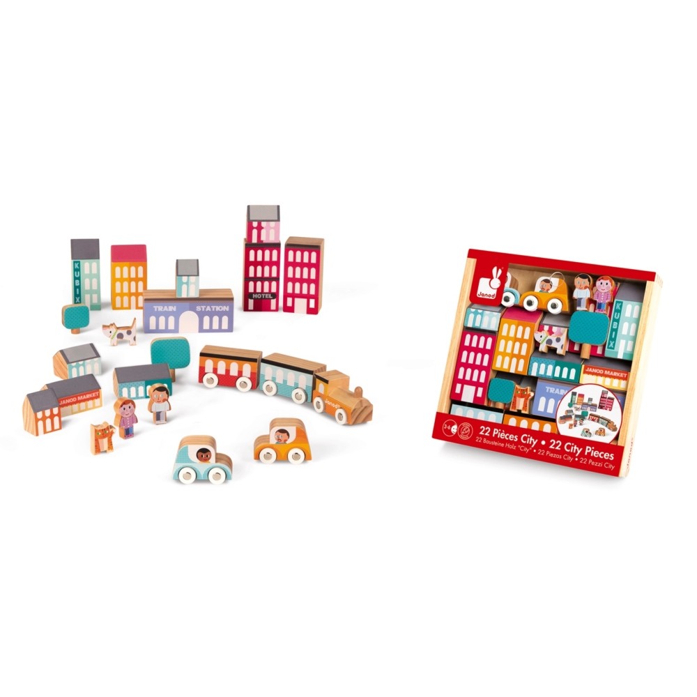 Janod, KUBIX 22 elementy  CITY