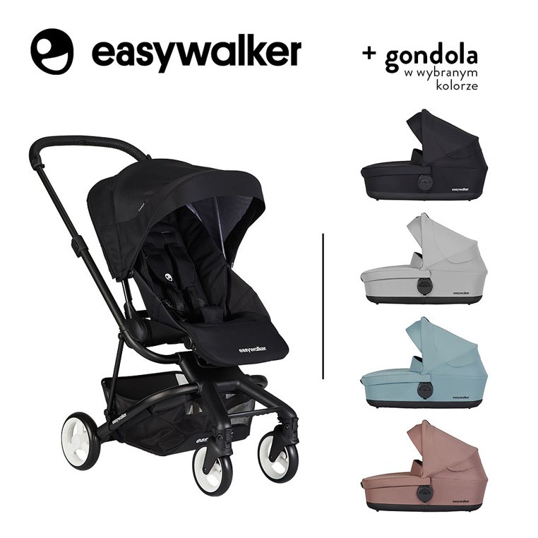 Easywalker, Charley Wózek głęboko-spacerowy Night Black (zawiera stelaż i siedzisko z budką) Easywalker, Charley Wózek głęboko-spacerowy Night Black (zawiera stelaż i siedzisko z budką)