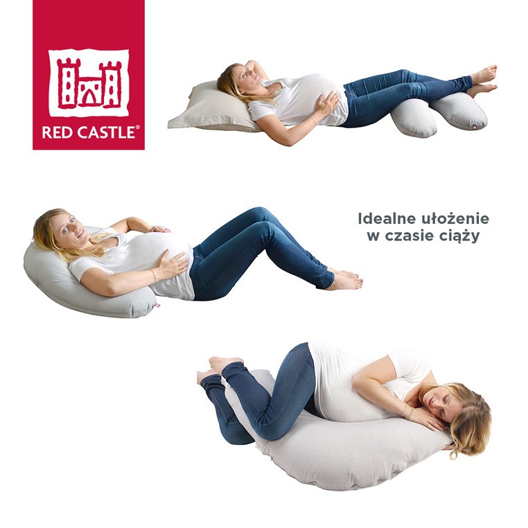 Red Castle, Ergonomiczna poduszka rogal dla kobiet w ciąży i karmiących Big Flopsy Fleur de coton Pearl grey Red Castle, Ergonomiczna poduszka rogal dla kobiet w ciąży i karmiących Big Flopsy Fleur de coton Pearl grey