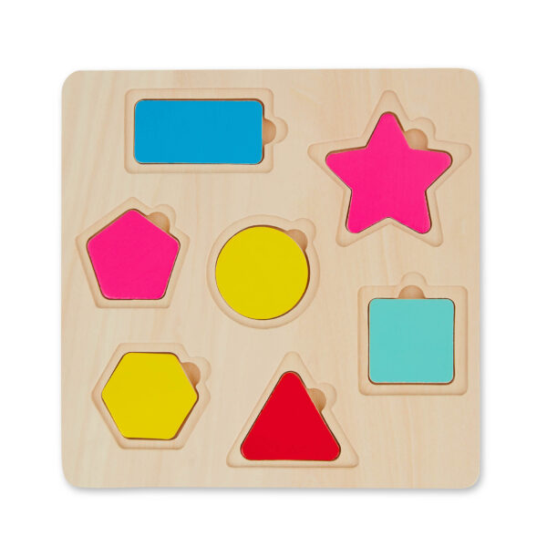 B.toys, Rainbow Stack ‘n’ Sort – drewniana układanka geometryczna do miksowania kolorów B.toys, Rainbow Stack ‘n’ Sort – drewniana układanka geometryczna do miksowania kolorów