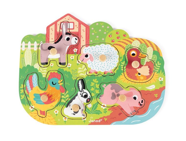 Janod, Puzzle drewniane Wesoła Farma Janod, Puzzle drewniane Wesoła Farma